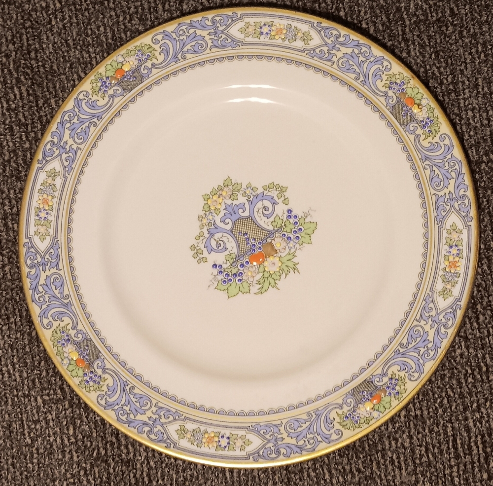 Lenox Blue and Gold Floral Bread And Butter Plates 12